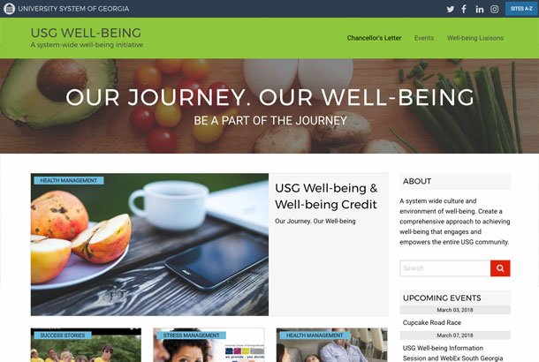 USG Well-being website