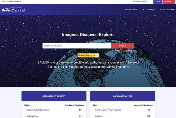 GALILEO Search website