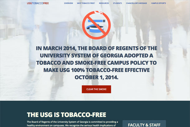 USG Tobacco Free website